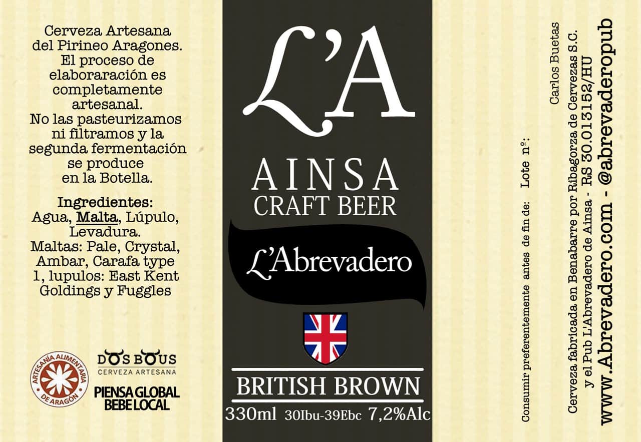 L&#039;A Beer - Cerveza Ainsa - LA Beer Cerveza Abrevadero