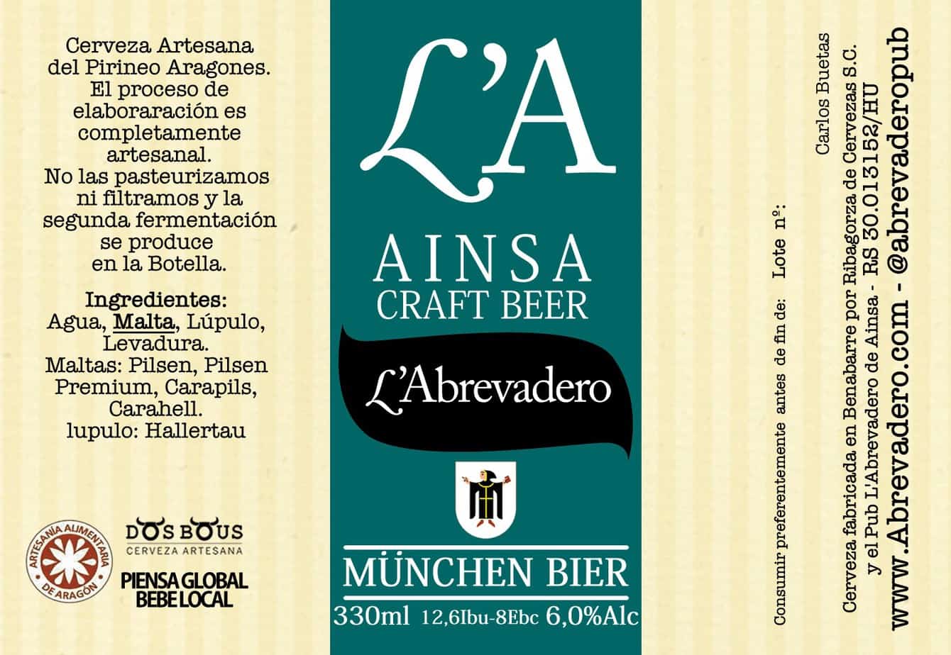 L&#039;A Beer - Cerveza Ainsa - LA Beer Cerveza Abrevadero