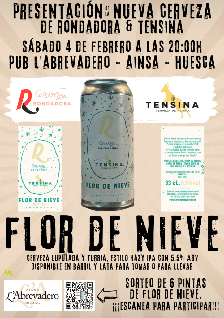 Presentación Flor de Nieve de cervezas Tensina & Rondadora