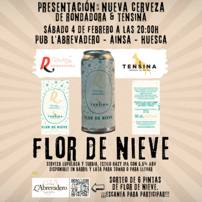 Presentación Flor de Nieve de cervezas Tensina & Rondadora