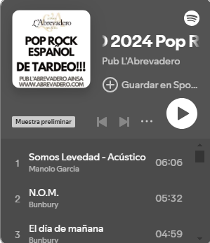 La Mejor lista actualizada de Pop Rock en Español de Spotify